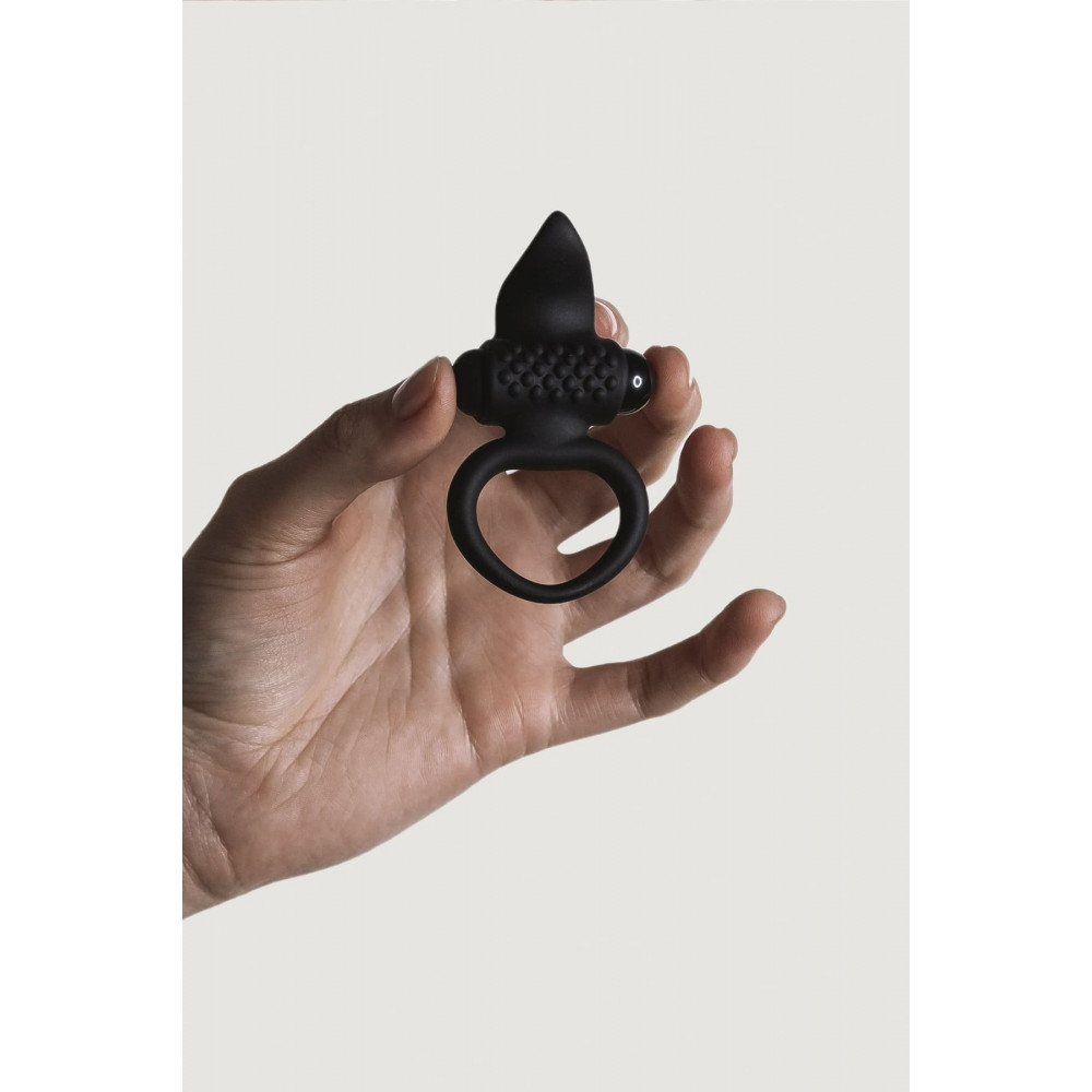Секс игрушки - Эрекционное кольцо Lingus Black с вибрацией 3