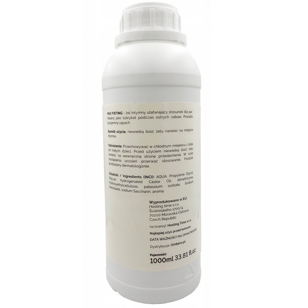  - Гель лубрикант для фістингу на водній основі LoveStim – MAX Fisting, 1000 ml 1
