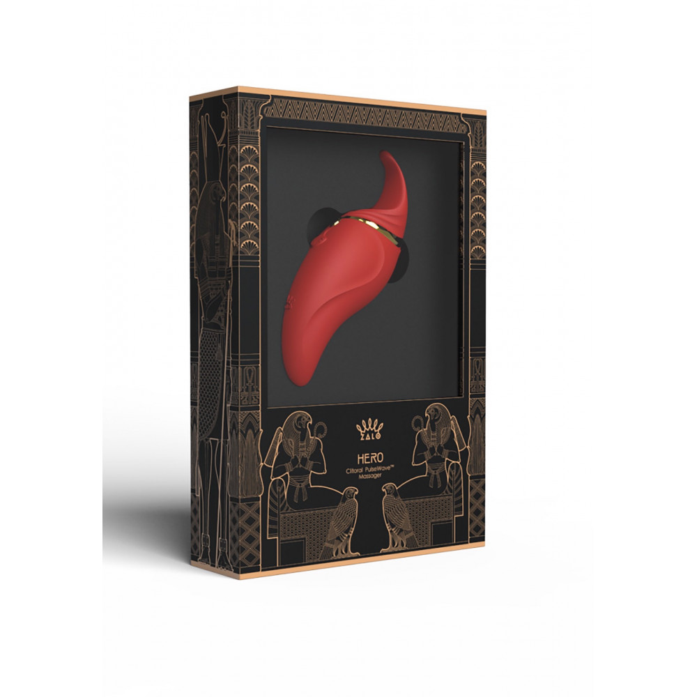 Різне - Кліторальний вібромасажер з язичком та вібрацією Zalo Hero, червоний 4
