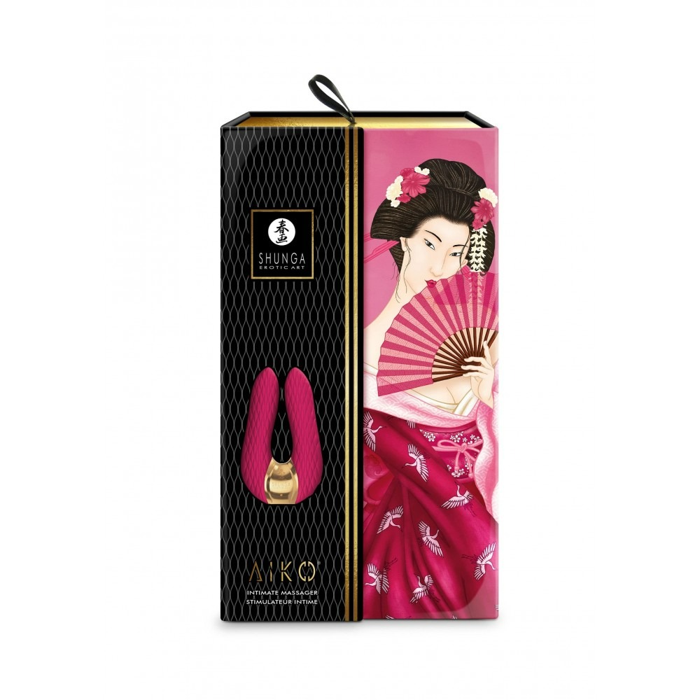 Секс игрушки - Клиторальный вибратор Shunga Aiko розовый, 10.5 см х 6.5 см 1