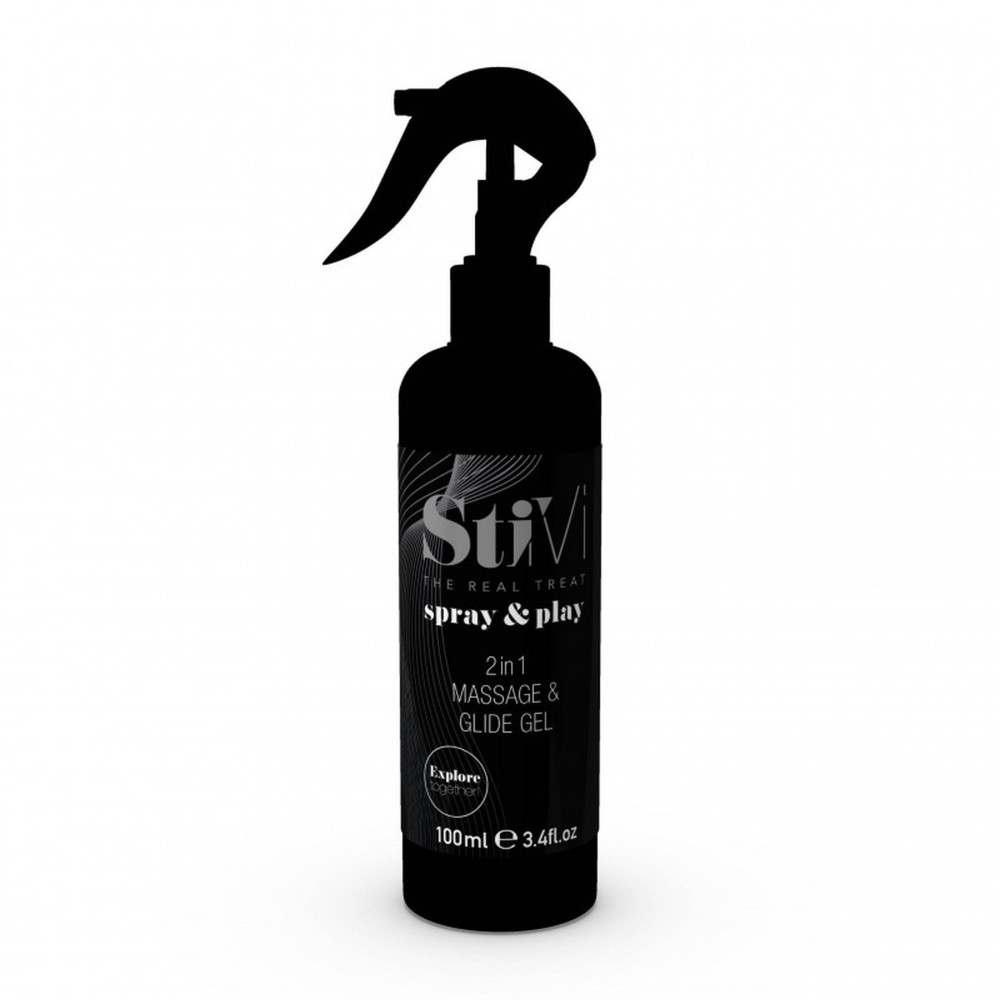 Разное - Лубрикант и массажный гель HOT StiVi Spray&Play 2в1, 100 мл 1