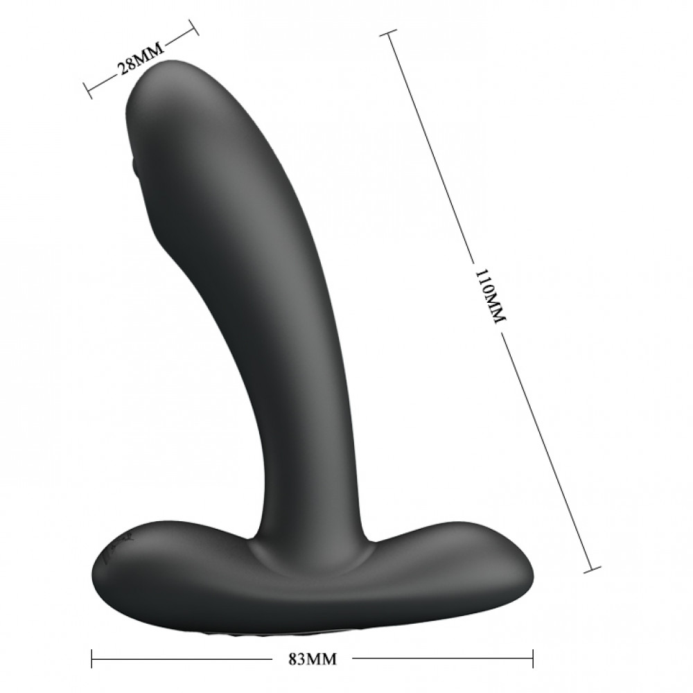 Массажеры простаты - Массажер простаты Pretty Love Remington с пульсацией, черный, 11 х 2.8 см 7