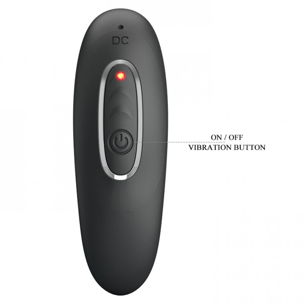 Массажеры простаты - Массажер простаты Pretty Love Remington с пульсацией, черный, 11 х 2.8 см 5