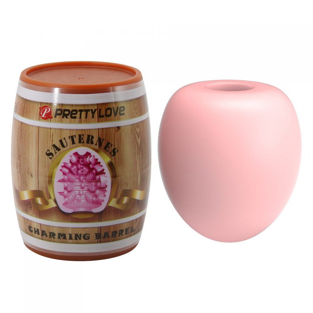 Мастурбаторы без вибрации - Мастурбатор яйцо PRETTY LOVE Barrel Pink розовый, 5.5 см
