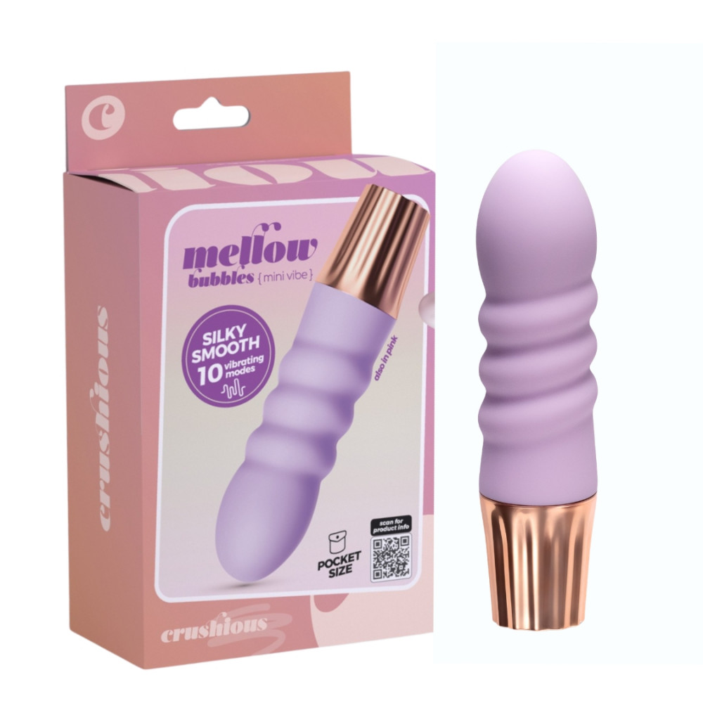 Классический вибратор - Мини-вибратор CRUSHIOUS Mellow Bubbles, лавандовый, 11 х 2,8 см