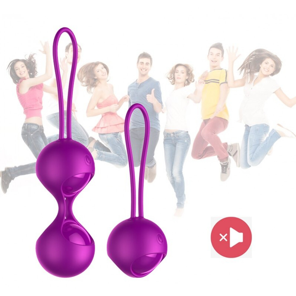 Вагинальные шарики - Набор вагинальных шариков с вибрацией и с пультом дистационного управления FOX - Vibrating Silicone Kegel Balls Set USB, BS6300003 6