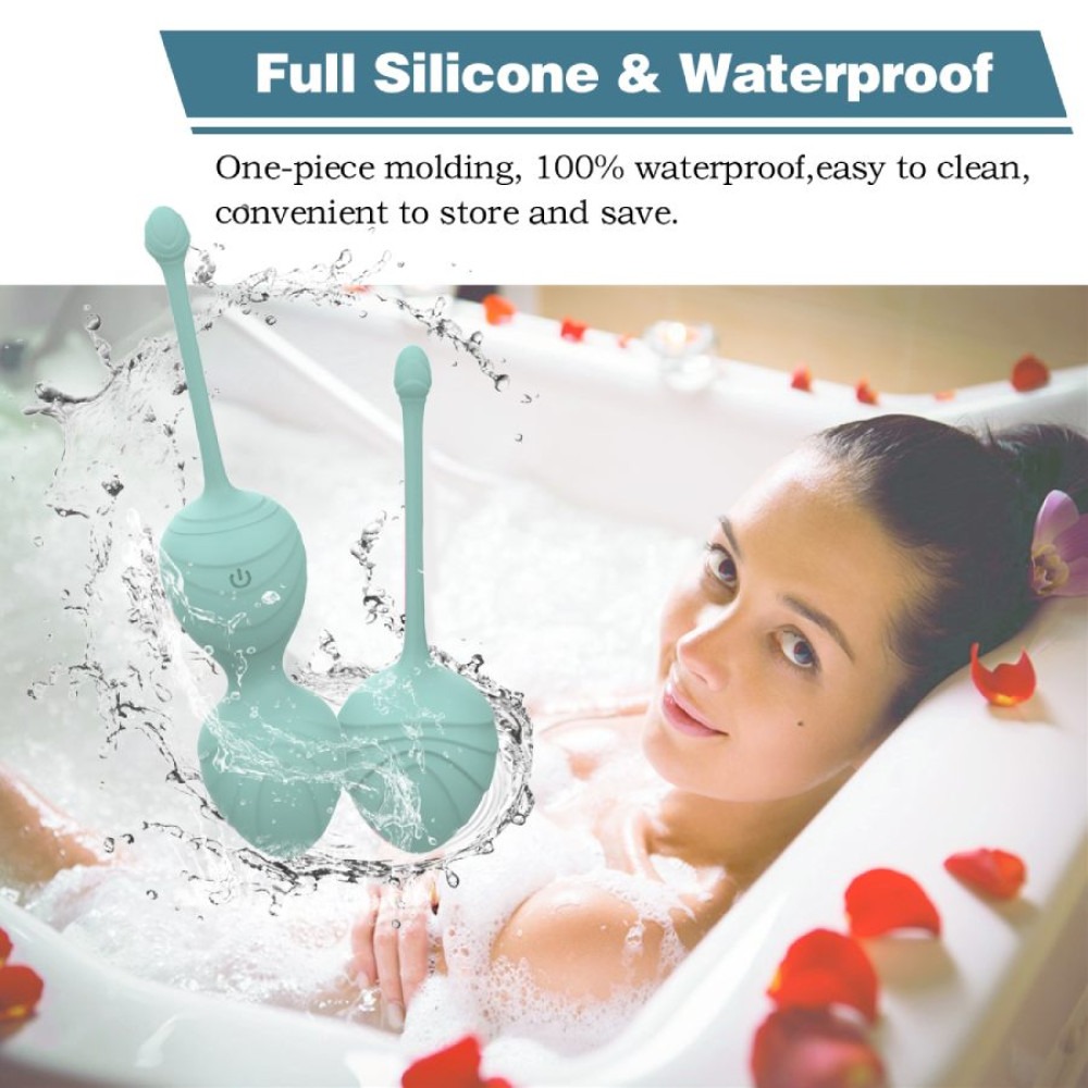 Вагинальные шарики и тренажеры - Набор вагинальных виброшариков Every Night Toys Audrey, 3 шт, с дистанционным пультом, бирюзовый 4