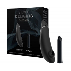 Набор секс игрушек Womanizer&We-Vibe Silver Delights Collection чёрный с серебристыми вставками