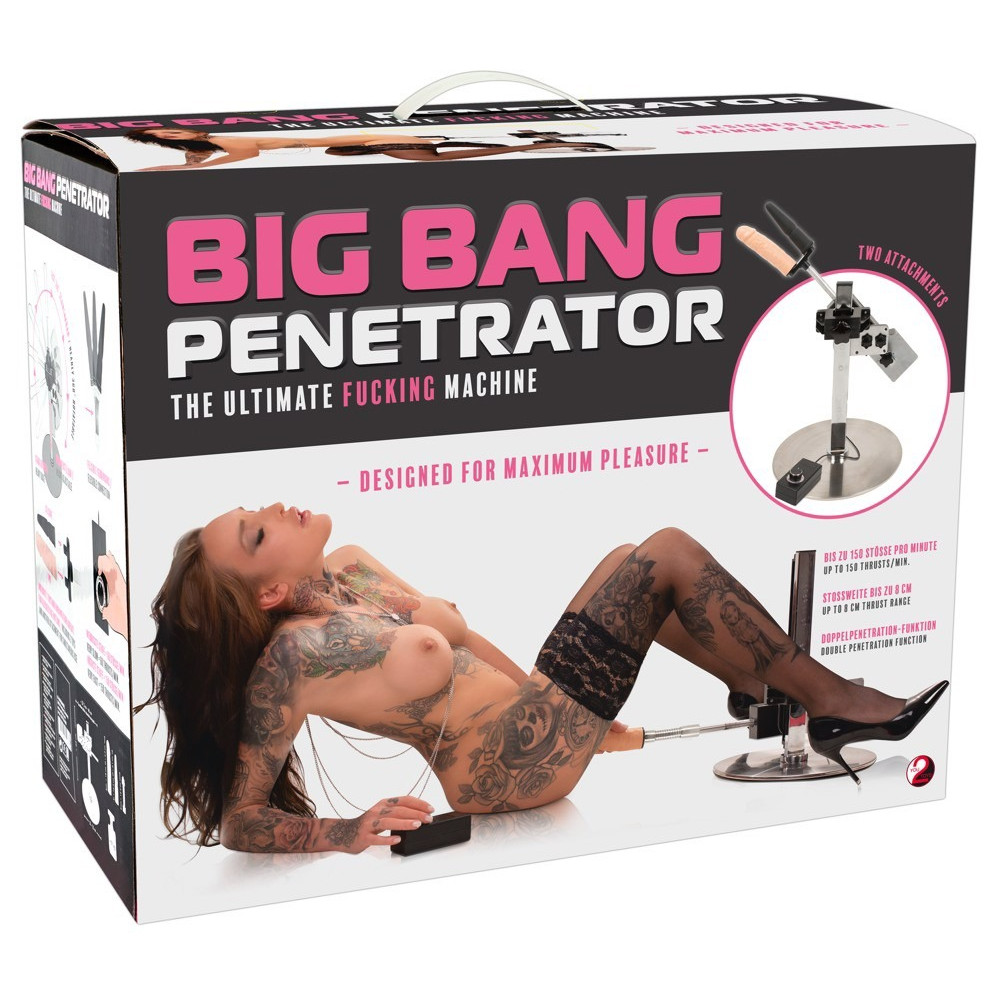 Секс игрушки - Секс-машина Big Bang Penetrator с проводным пультом управления, с насадками в комплекте 1