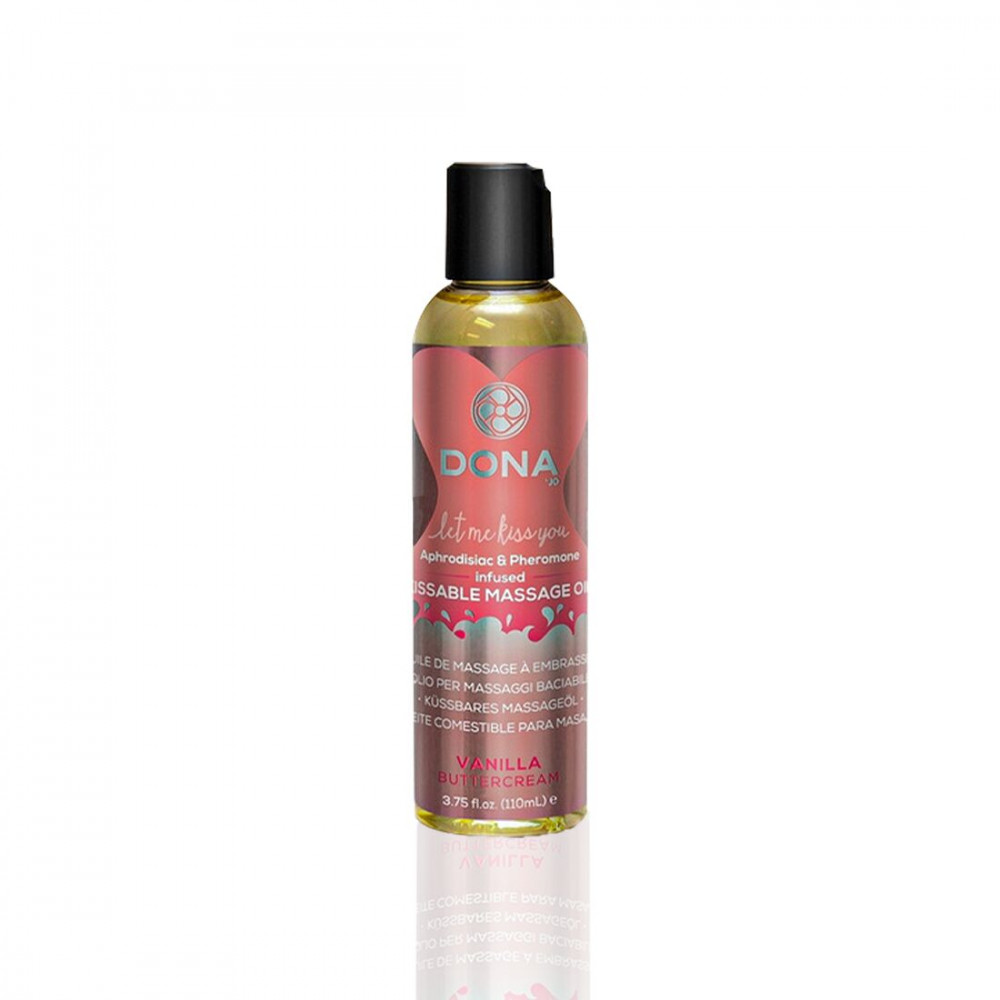 Массажные масла - Массажное масло DONA Kissable Massage Oil Vanilla Buttercream (110 мл) можно для оральных ласк