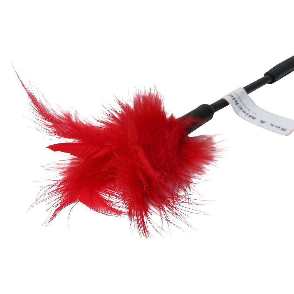 Плети, стеки, флоггеры, тиклеры - Метелочка Sex And Mischief - Feather Ticklers 7 inch Red 1