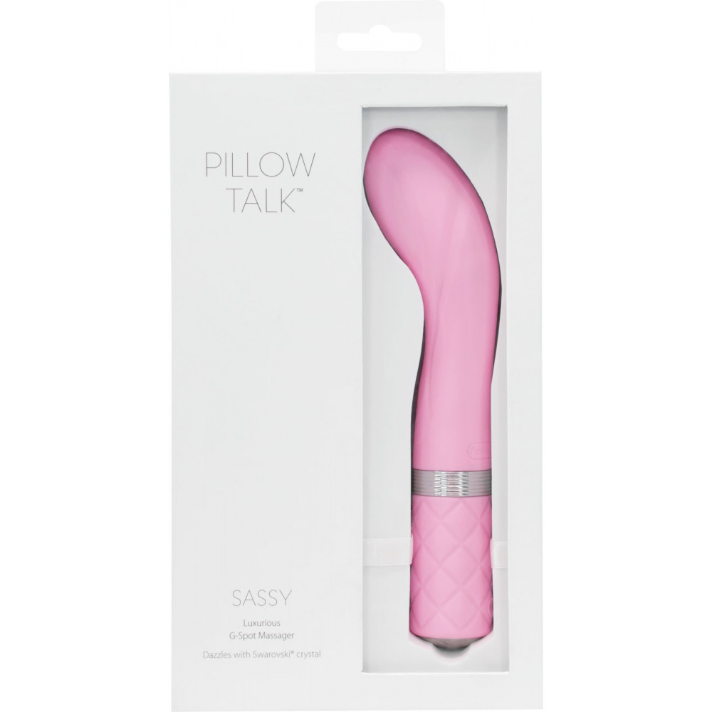 Стимулятор точки G - Роскошный вибратор Pillow Talk - Sassy Pink с кристаллом Сваровски для точки G, подарочная упаковка 1