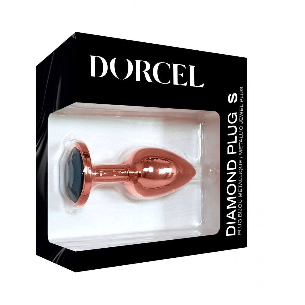 Анальная пробка - Металлическая анальная пробка с украшением в виде кристалла Dorcel - Diamond Plug Rose Gold S 2