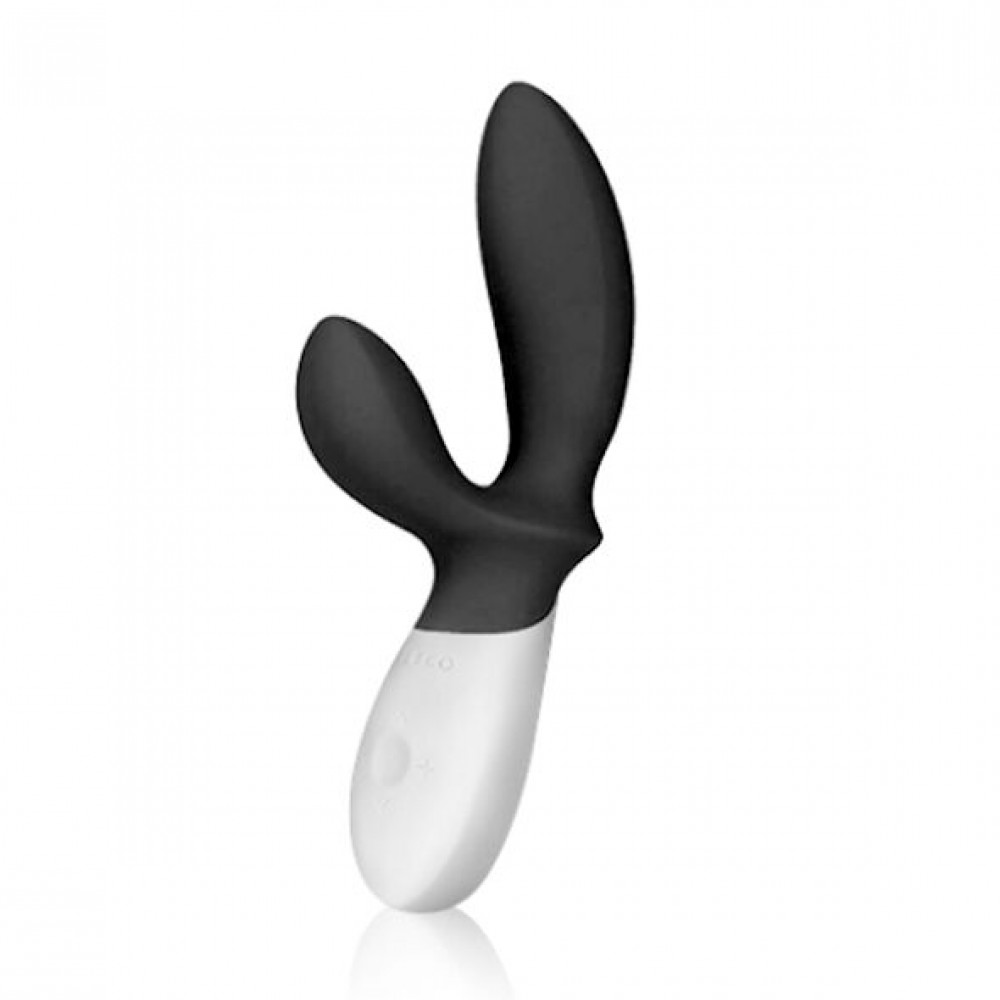 Вибратор-кролик - Массажер простаты LELO Loki Wave Obsidian Black, 2 мотора, манящее движение + стимуляция промежности