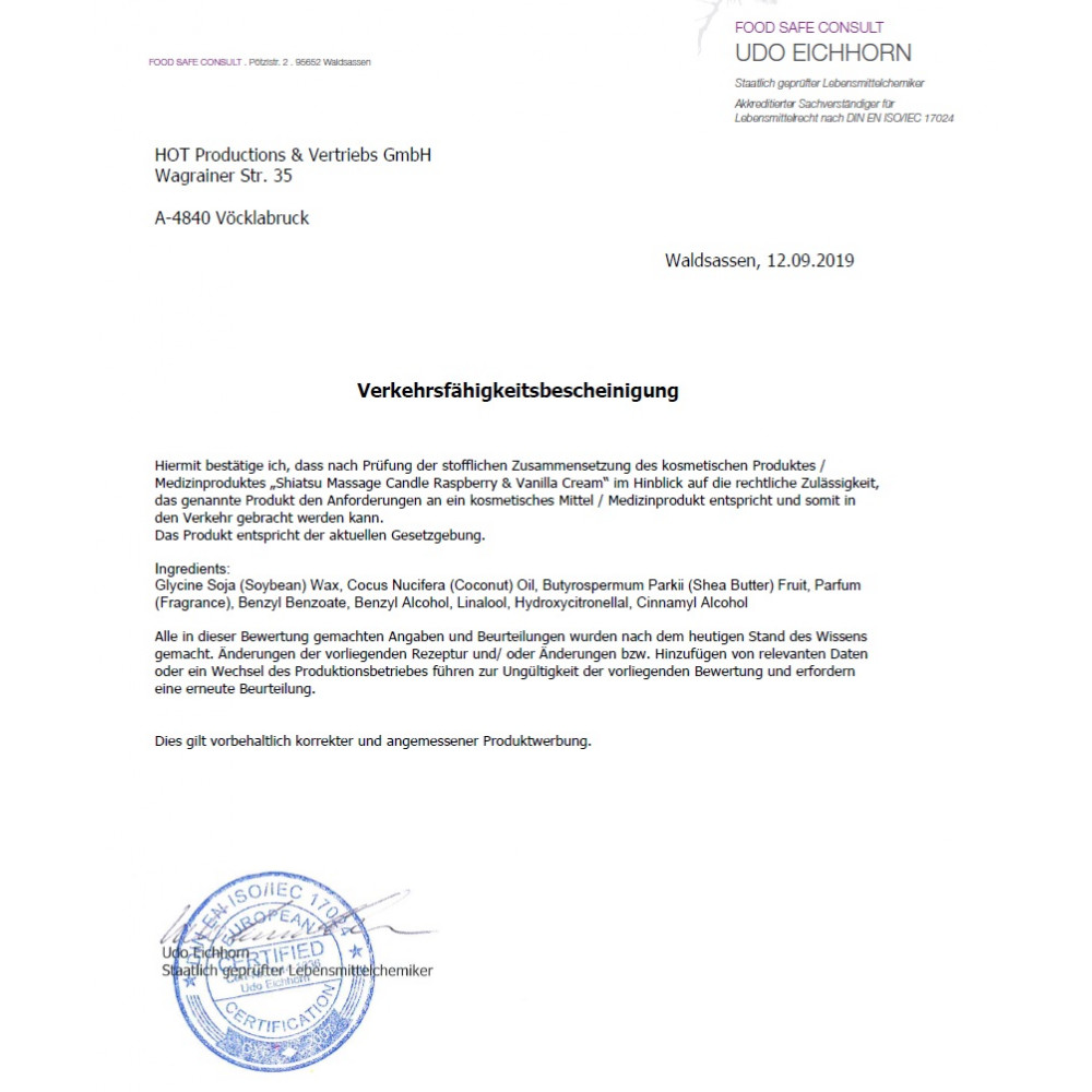 Разное - Свеча для массажа SHIATSU Малина и Ванильный Крем, 130 гр 2