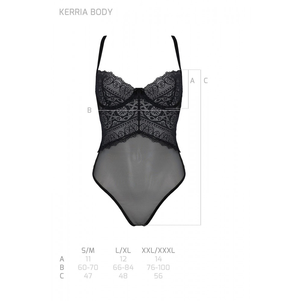 Эротическое боди - Боди Passion KERRIA BODY black L/XL - ECO Passion 4