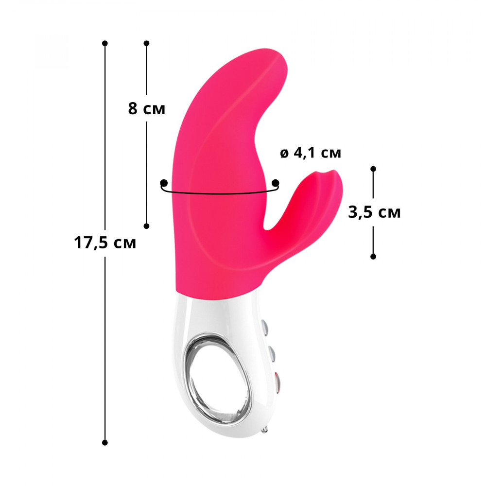 Вибратор-кролик - Вибратор-кролик Fun Factory MISS BI pink/white, 2 независимых мотора, диаметр 4,2 см 1