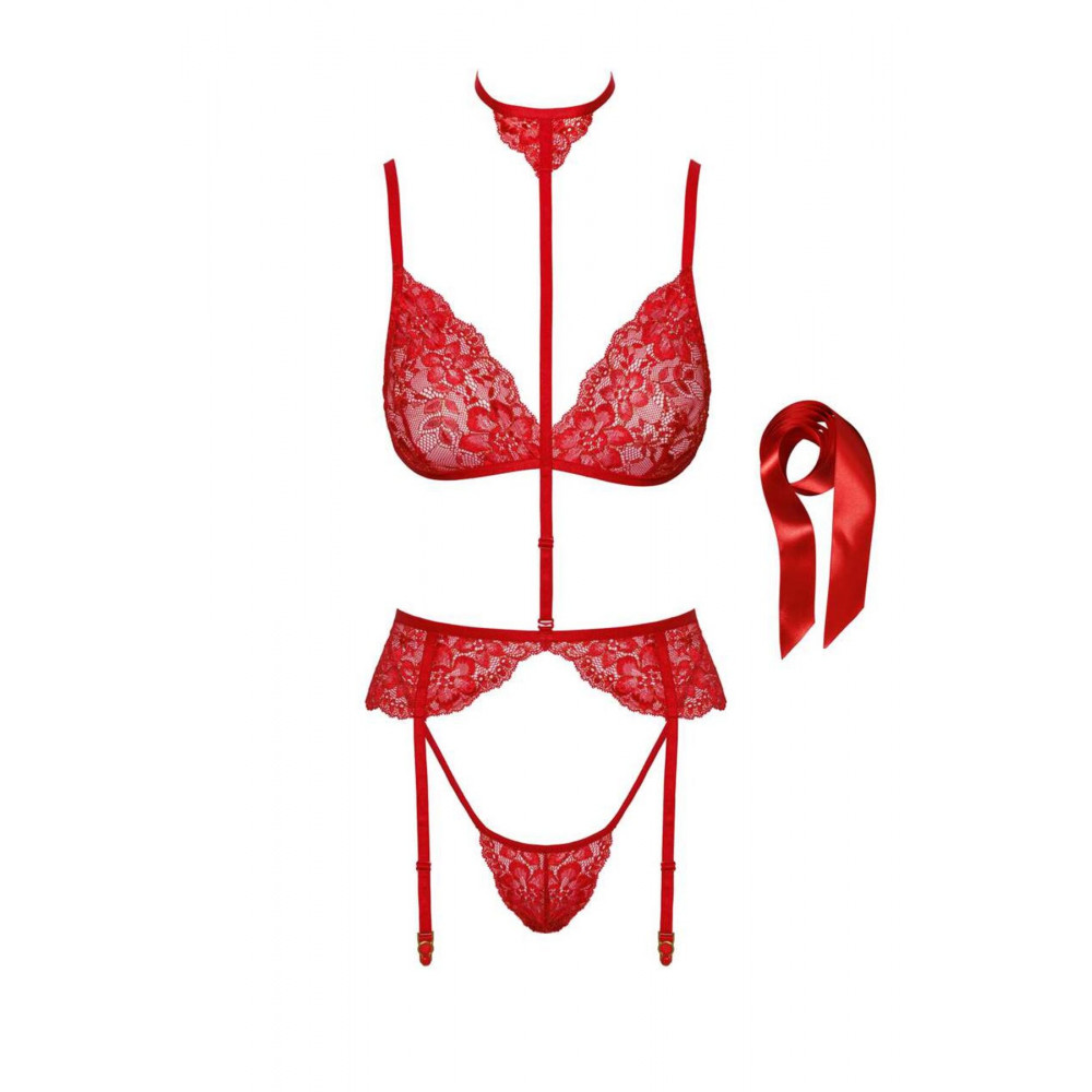 Еротичні комплекти - Комплект Kissable Bondage Kiss Set Red L/XL 7