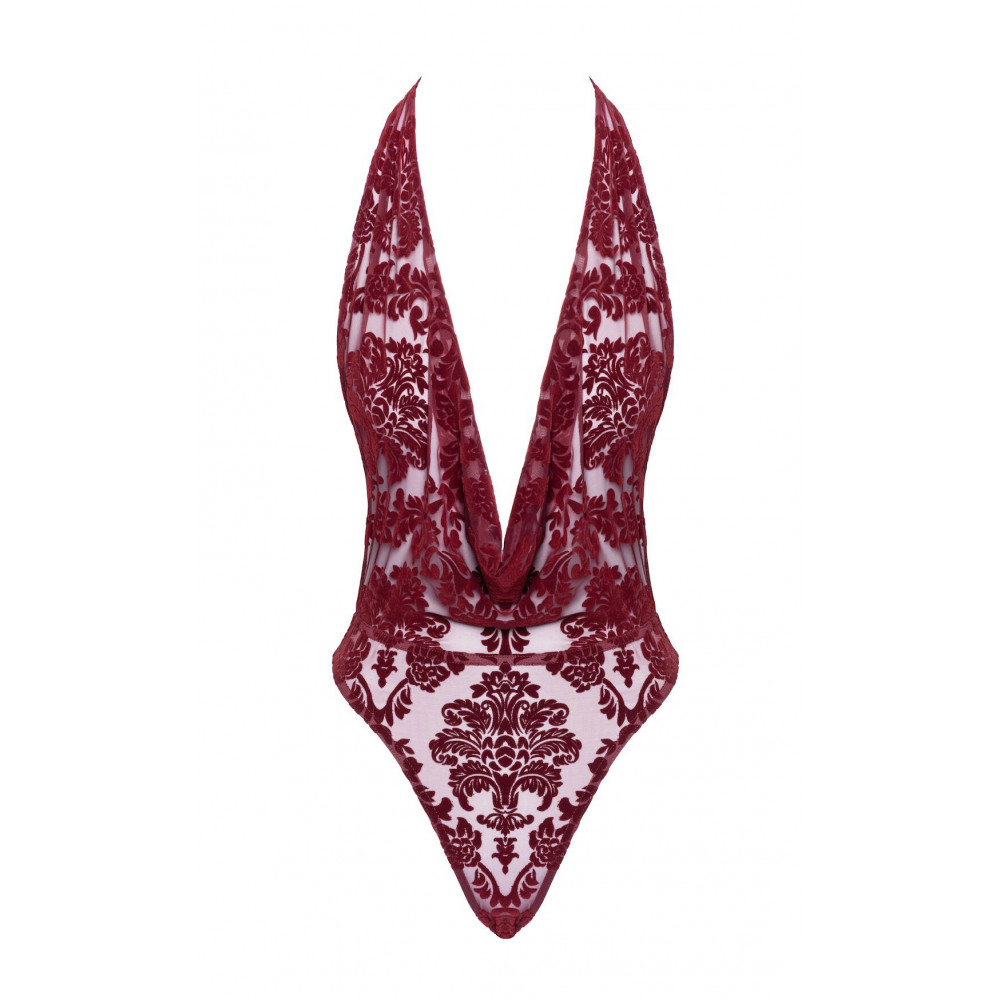 Жіноча еротична білизна - Боді Noir Handmade F386 Kink Royal cascade bodysuit S 6