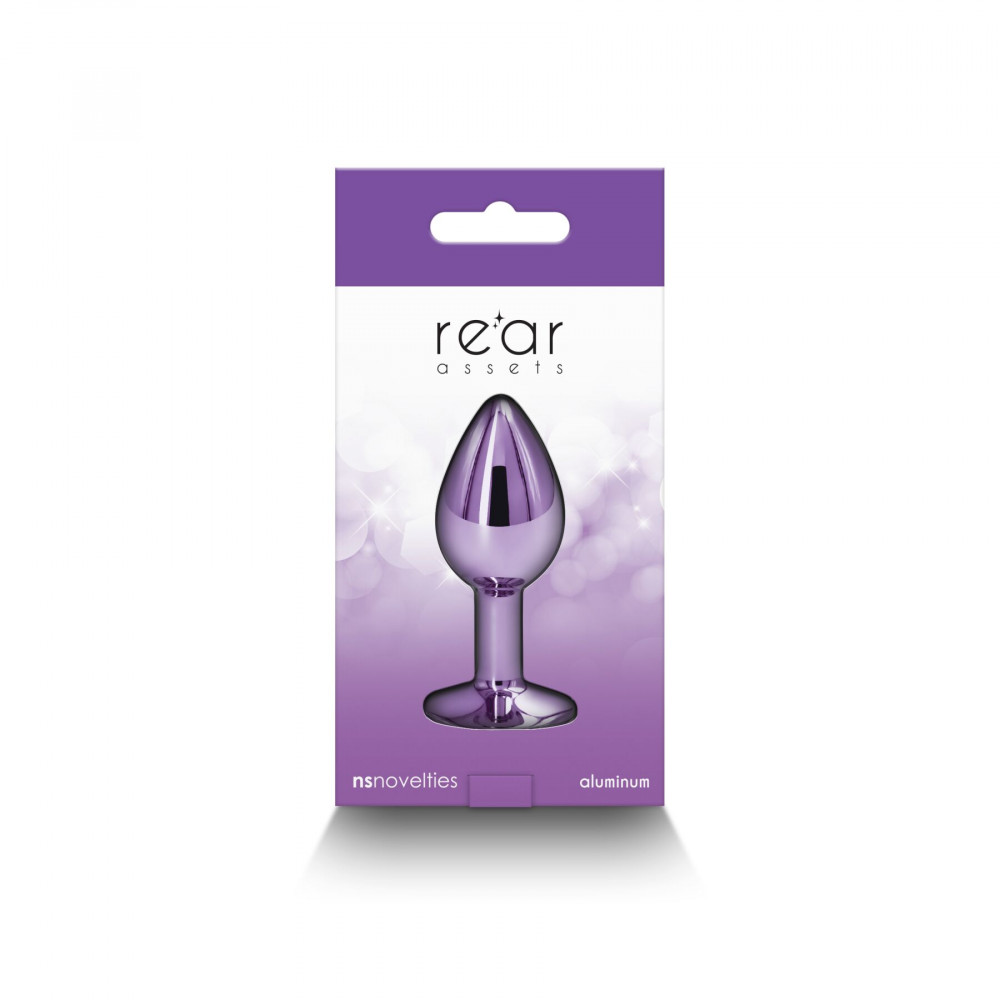 Анальные игрушки без вибрации - Анальная пробка NS Novelties Rear Assets - Small - Purple 3