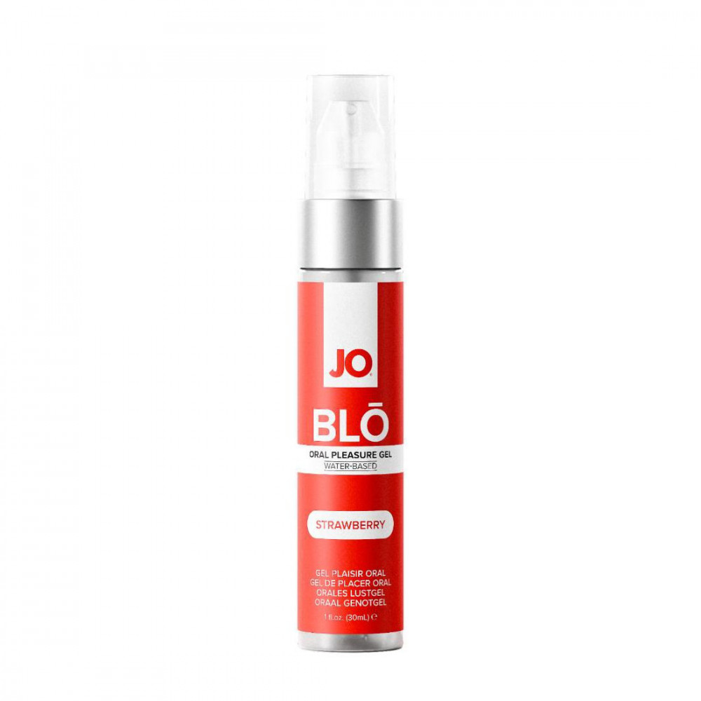 Оральні змазки - Гель для оральних пестощів JO - BLO - Strawberry 30 мл