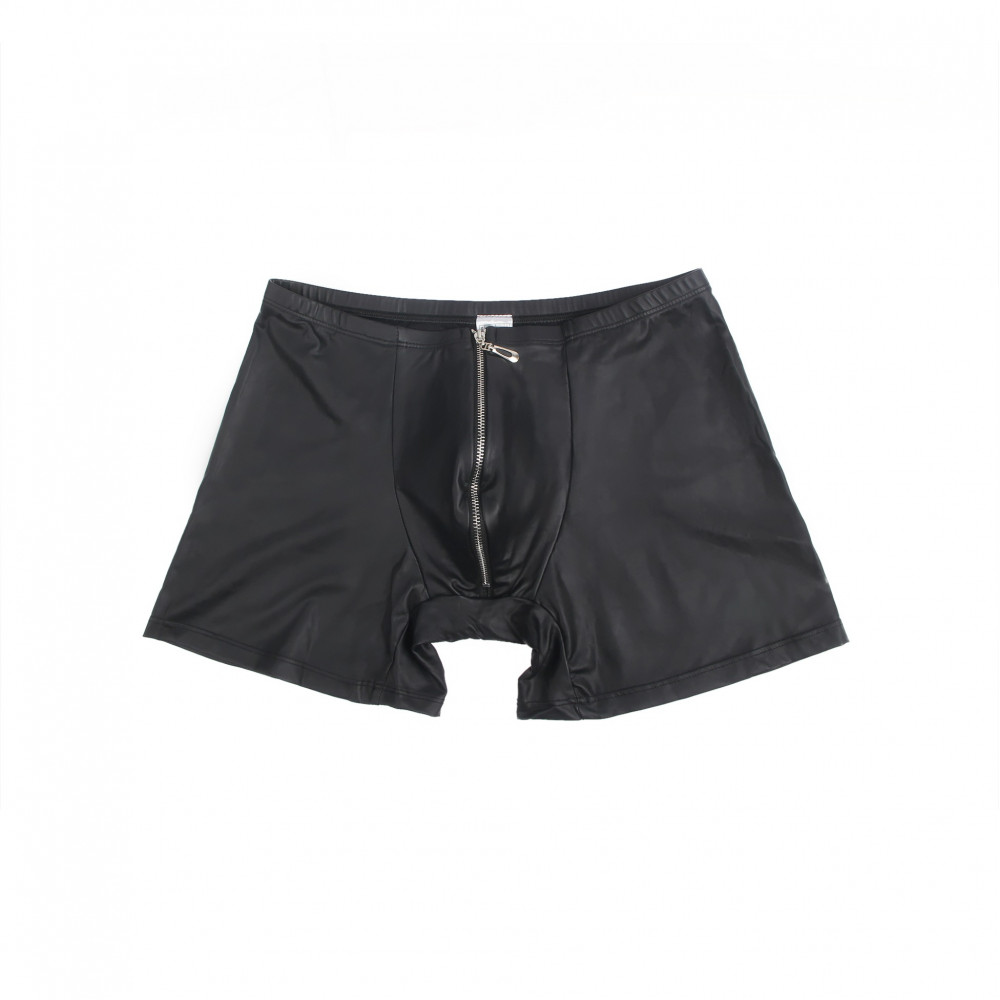 Різне - Труси на блискавці, чоловічі Star Night з імітацією шкіри, чорні, XL 6