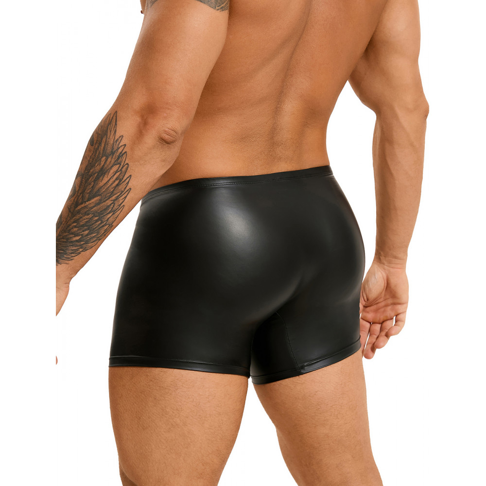 Різне - Труси на блискавці, чоловічі Star Night з імітацією шкіри, чорні, XL 5