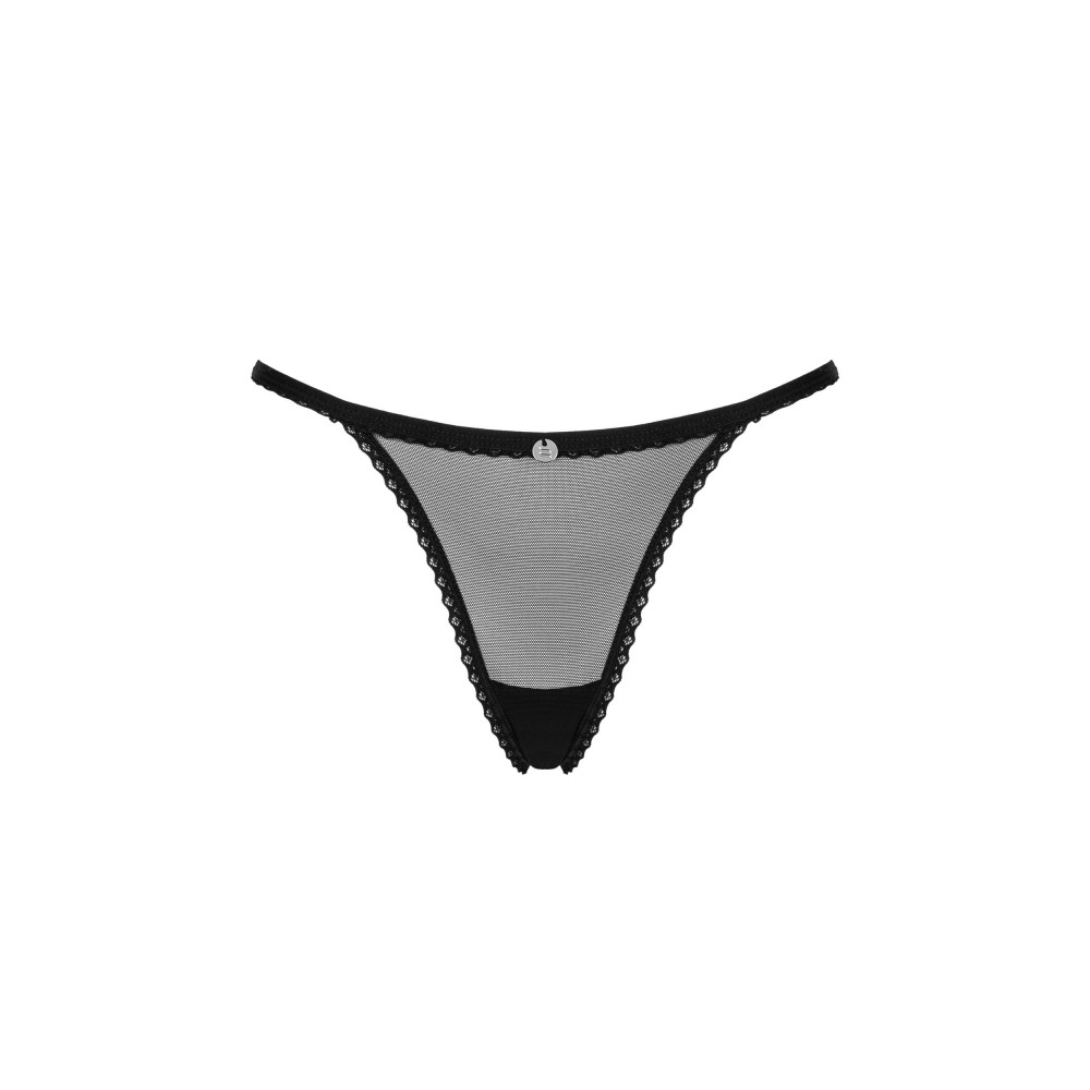 Эротическое белье - Трусики Obsessive Celia Noir crotchless thong M/L 2