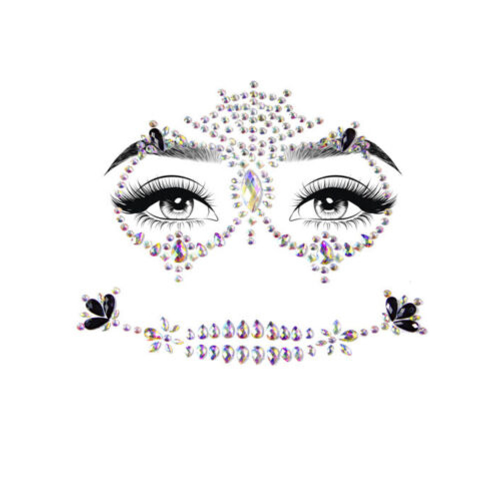 Эротическое белье - Украшения для лица Leg Avenue Calavera face jewels sticker O/S 1