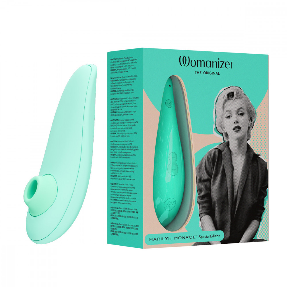 Вибраторы Womanizer - Вакуумный стимулятор клитора Womanizer Marilyn Monroe Mint