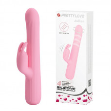 Вібратор з стимулятором клітора і ротацією 