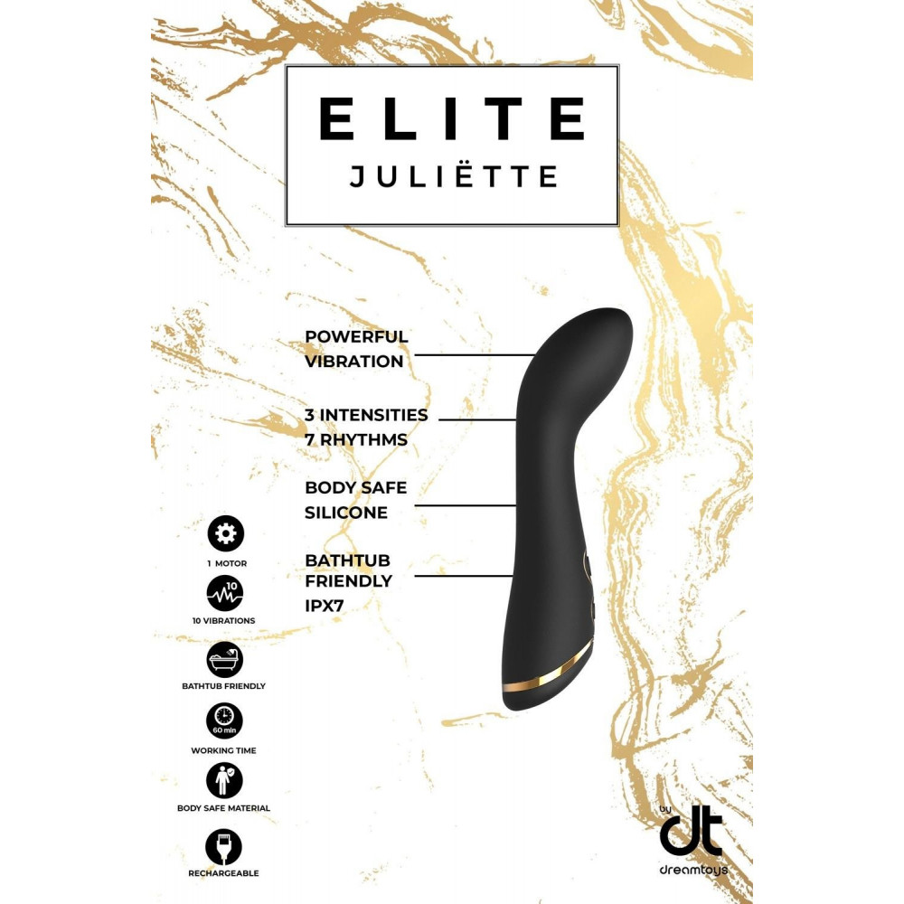Разное - Вибромассажер для точки G Dream Toys Elite Juliette черный 4