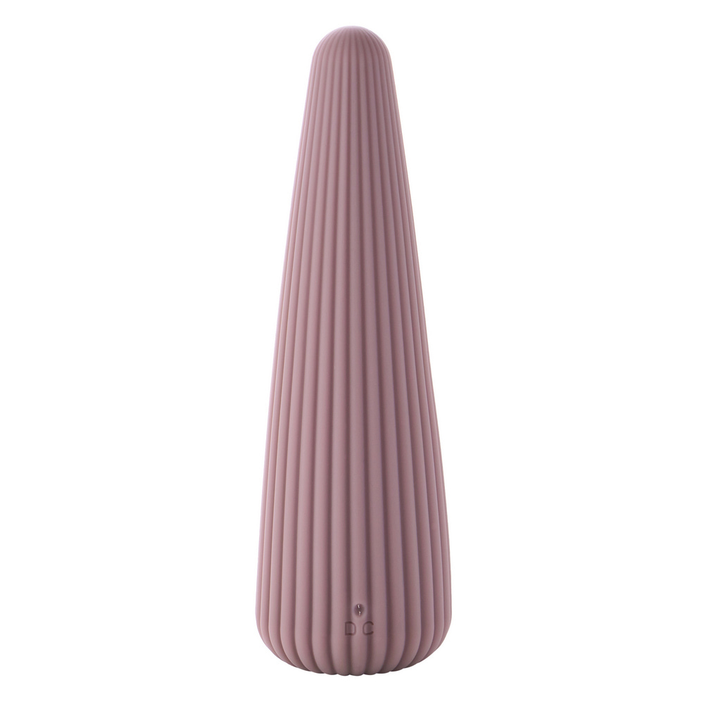  - Вібратор для клітора Sweet Em Cone у формі конуса, ребристий, фіолетовий, 12,8 × 3,8 см 2