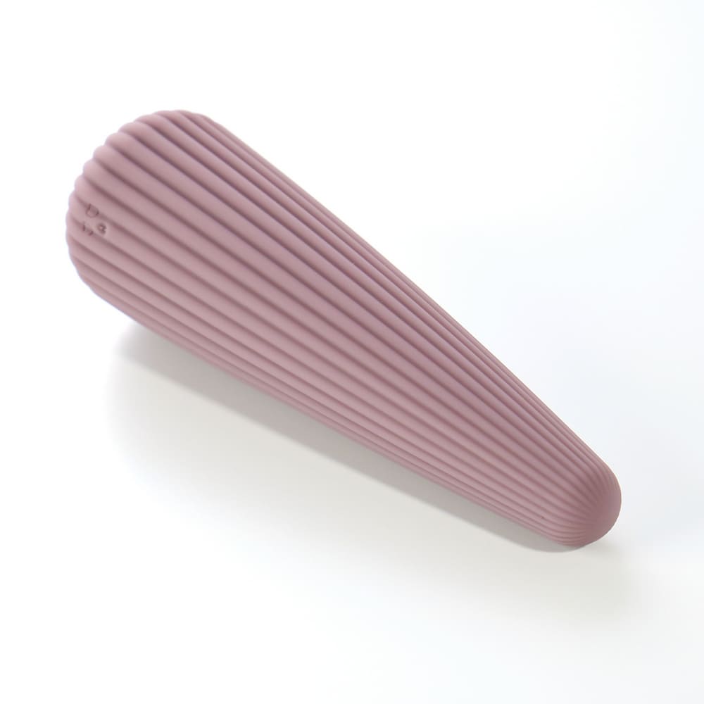  - Вібратор для клітора Sweet Em Cone у формі конуса, ребристий, фіолетовий, 12,8 × 3,8 см 4