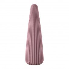 Вібратор для клітора Sweet Em Cone у формі конуса, ребристий, фіолетовий, 12,8 × 3,8 см