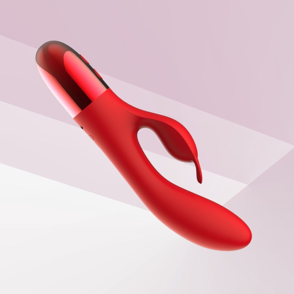 Різне - Кролик вібратор з горизонтальними рухами Every Night Toys для точки G, червоний 3