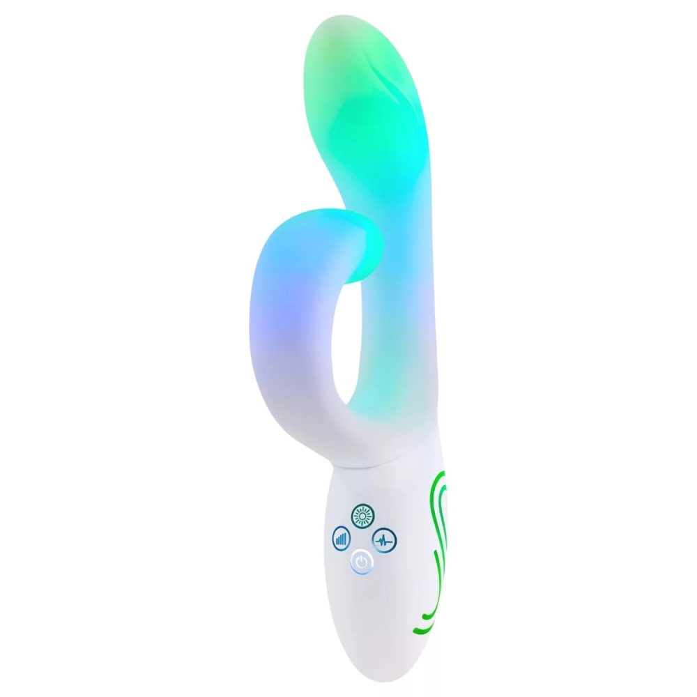 - Вібратор-кролик із RGB-підсвічуванням та додатком Paradise Illumination The Rabbit, білий, 21,6 см × 3,8 см 10