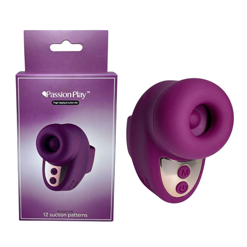 Вибропули и мини-вибраторы - Вибратор на палец Passion Play, бордовый, 15 режимов вибрации, 7,6 × 3,6 см