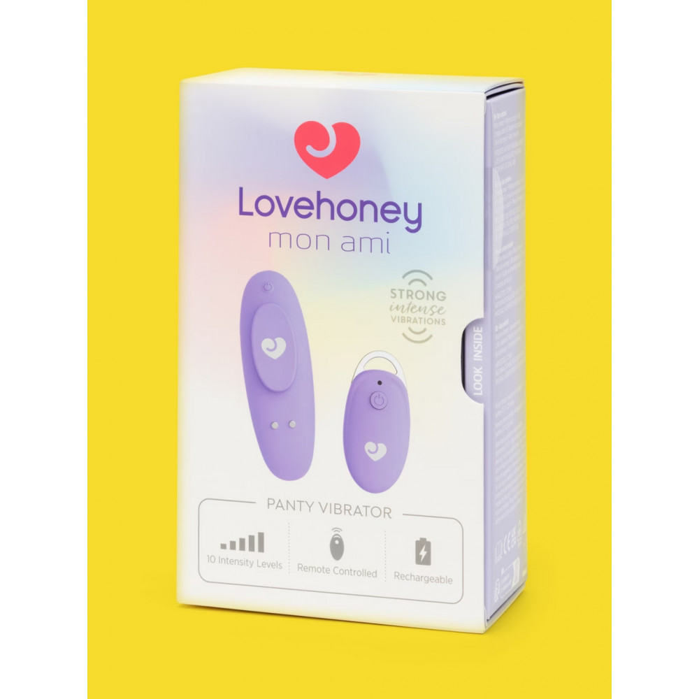 Вібропулі та міні-вібратори - Вібратор в трусики з пультом Lovehoney Mon Ami Panty Vibrator для клітора, бузковий
