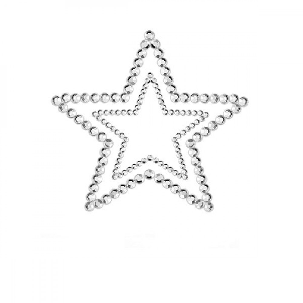  - Украшения для груди со стразами MIMI Star цвет: серебристый Bijoux Indiscrets (Испания)