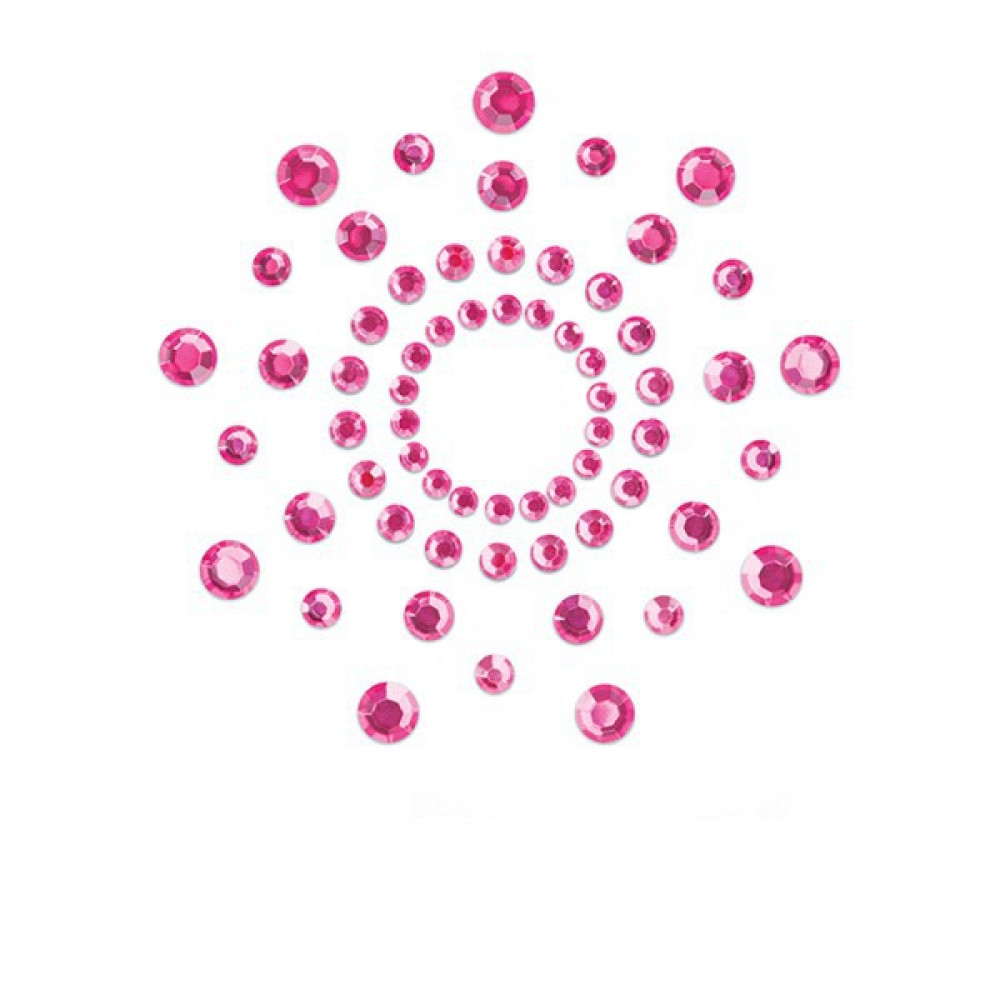 Интимные украшения - Украшения для груди со стразами Mi Mi Classic розовый 2