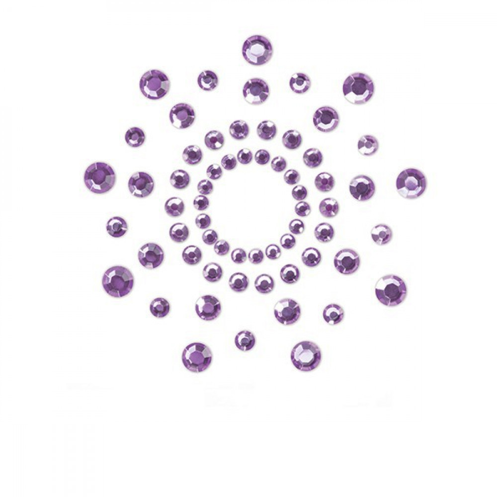Интимные украшения - Украшения для груди со стразами Mi Mi Classic фиолетовый