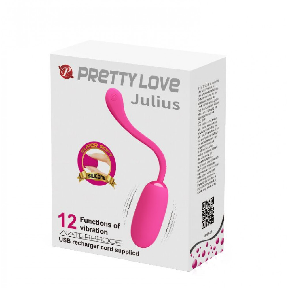 Вибратор - ПЕРЕЗАРЯЖАЕМОЕ ВИБРОЯЙЦО PRETTY LOVE «JULIUS», BI-014653-1 1