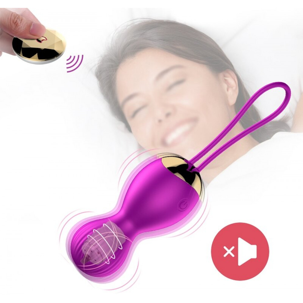 Вагинальные шарики - Вагинальные шарики с вибрацией и с пультом дистанционного управления FOX - Vibrating Silicone Kegel Balls USB, BS6300004 8