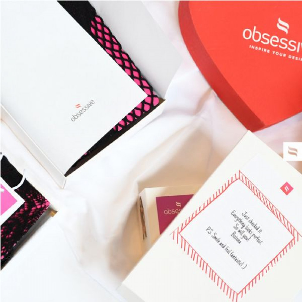 Разное - Чулки телесные с плотными резинками Obsessive S800 телесные, L/XL 3