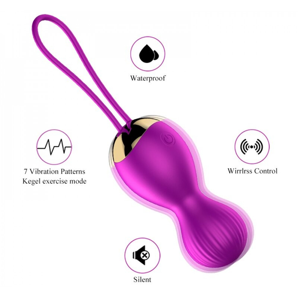 Вагинальные шарики - Вагинальные шарики с вибрацией и с пультом дистанционного управления FOX - Vibrating Silicone Kegel Balls USB, BS6300004 10
