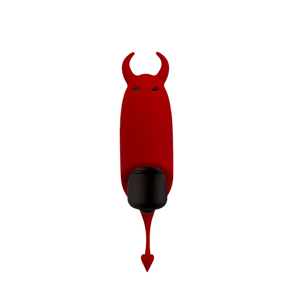 Вібропулі та міні-вібратори - Віброкуля Adrien Lastic Pocket Vibe Devol з хвостиком і ріжками