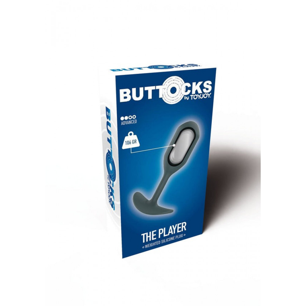 - Анальная пробка Toy Joy Buttocks The Player Weighted утяжелённая, чёрная 5