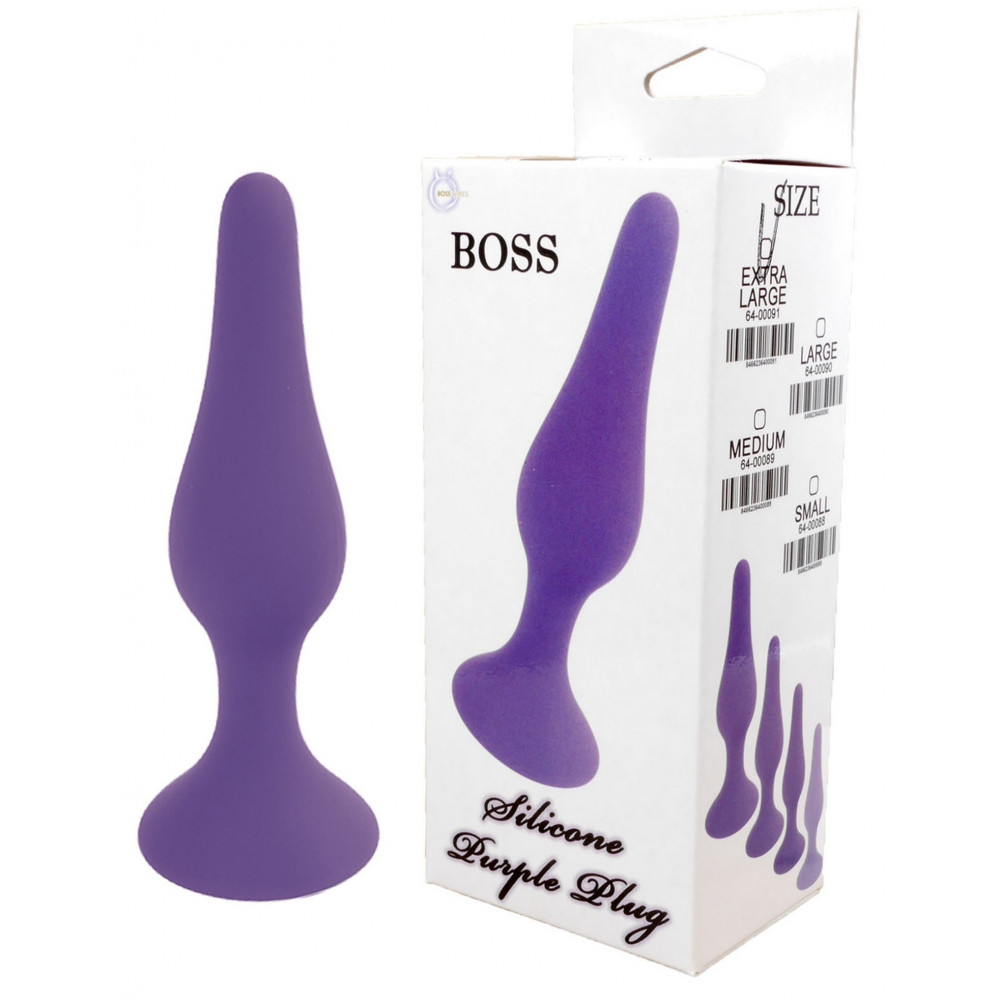 Анальные игрушки - Анальный плаг Silicone Plug Purple - Large, BS6400090