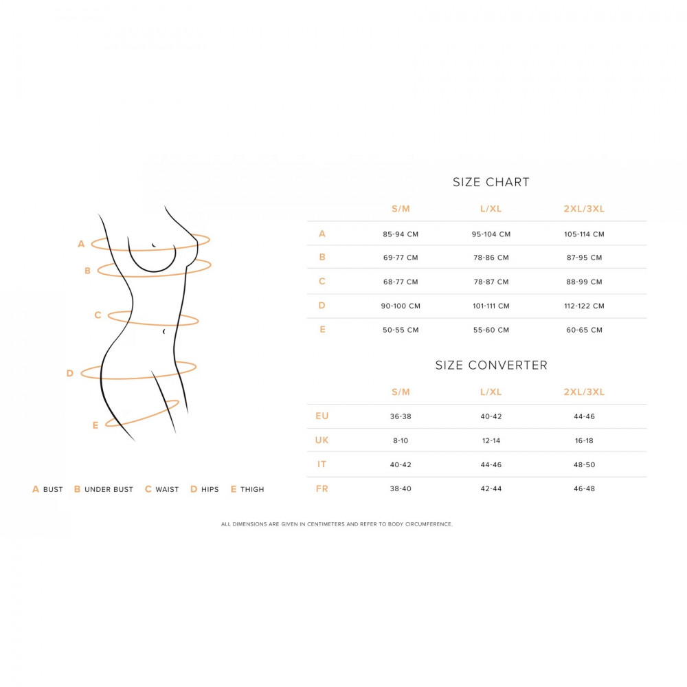 Разное - Чулки телесные с плотными резинками Obsessive S800 телесные, L/XL 2